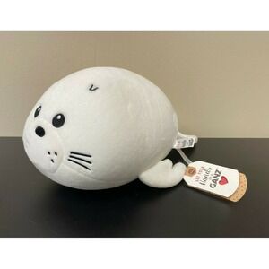 Ganz 11" Microbead White Seal Plush Ocean Animal Sea w Tags